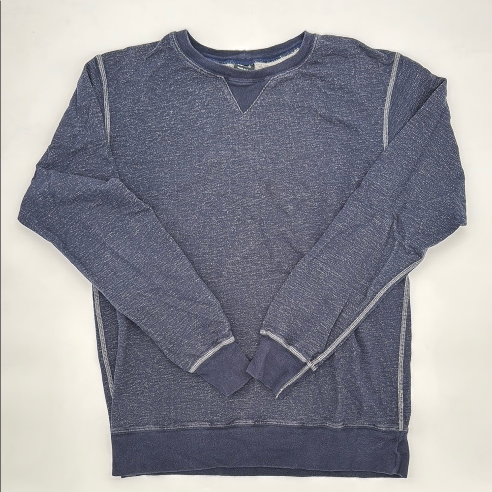 Danner Crewneck Sweatshirt in Heather Navy with Ribbed Hem